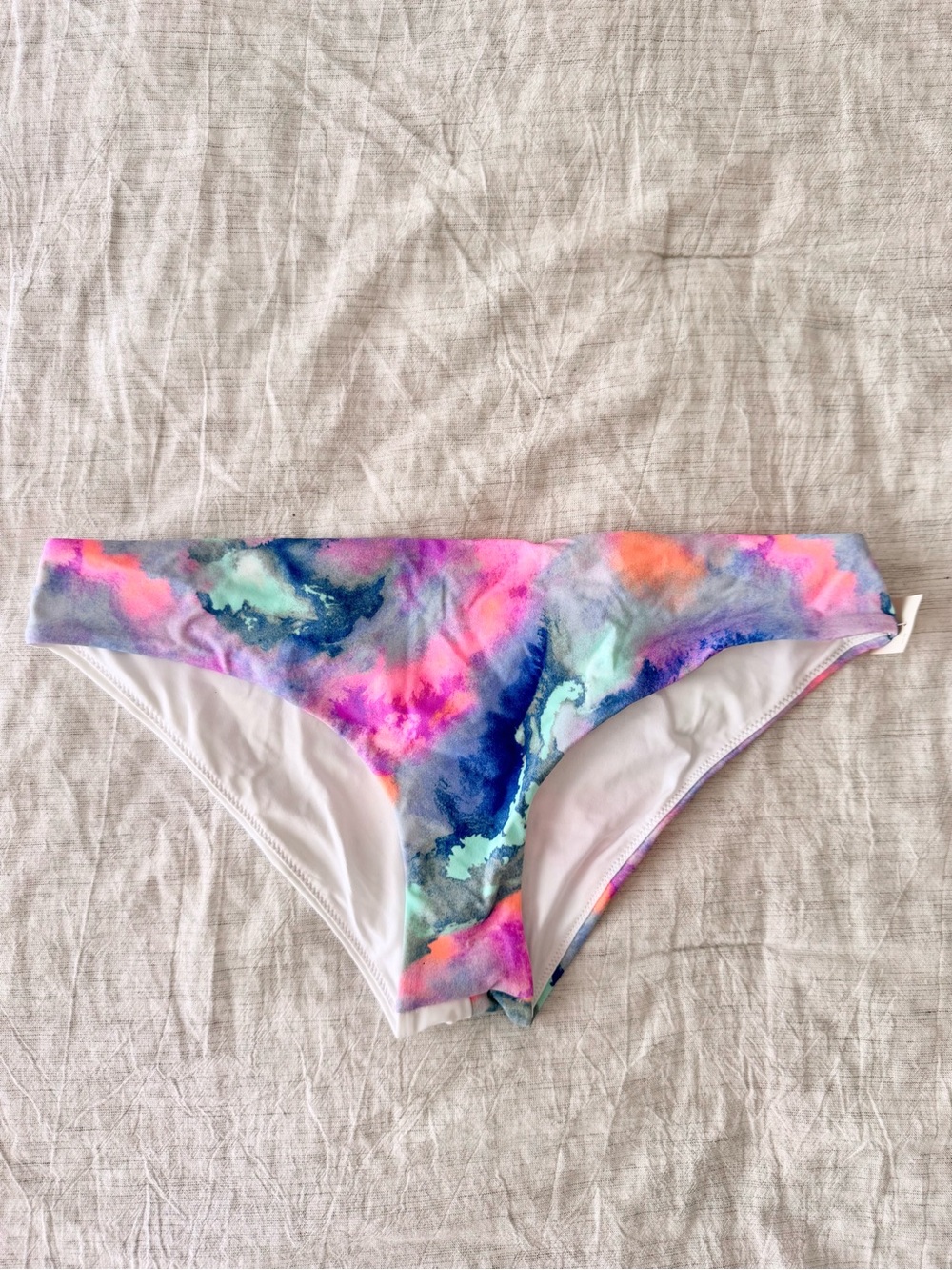 PINK Victoria's Secret Abstract Bikini Bottom in Pink & Blue